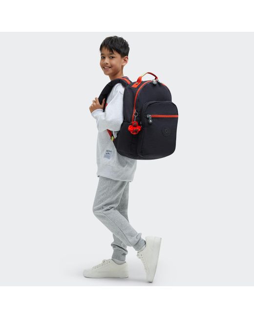 Kipling Blue Backpack Bold Seoul Lap Iron Bold Zip Large