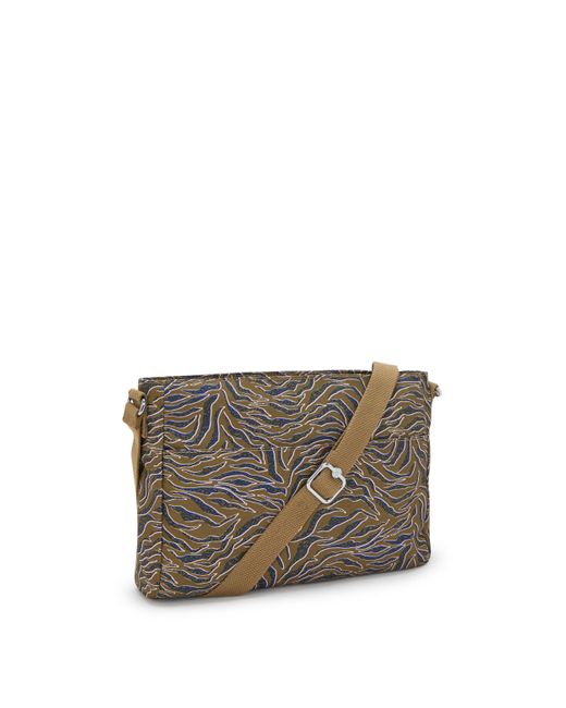 Kipling Gray Crossbody Bag New Angie Undersea Leaves Small