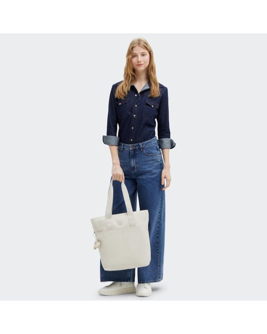 Kipling White Tote Hanifa Hideaway Large