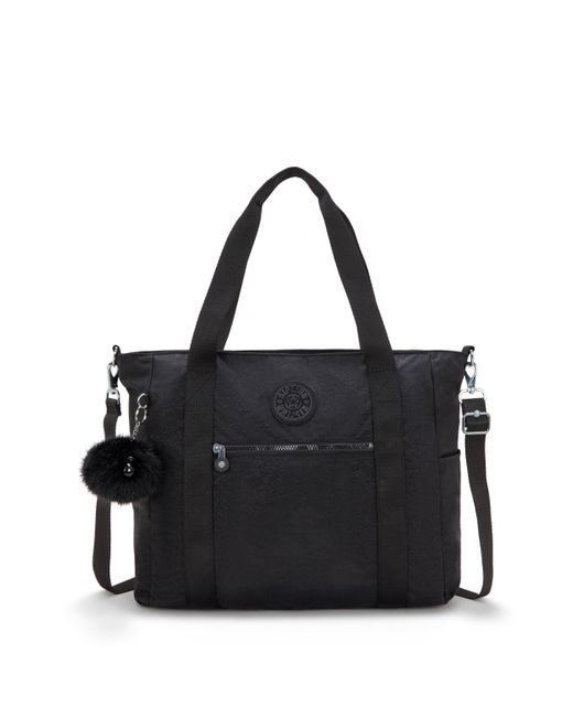 Kipling Black Tote Jayla Python Embossed Large 60% Polyamide, 40% Recycled Polyamide