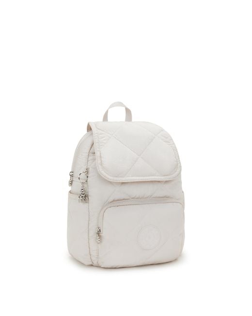 Kipling White Backpack City Pack S Airy Quilt Small