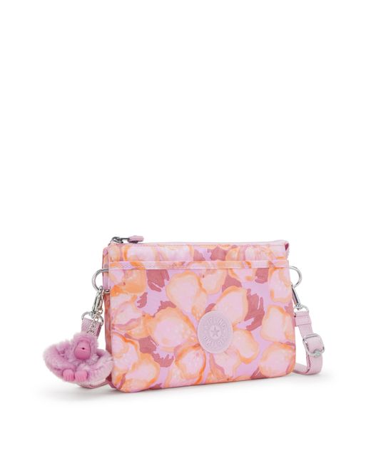 Kipling Pink Crossbody Bag Riri Floral Powder Small
