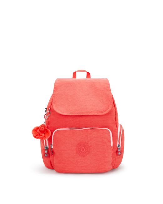 Kipling Red Backpack City Zip S Almost Coral Small