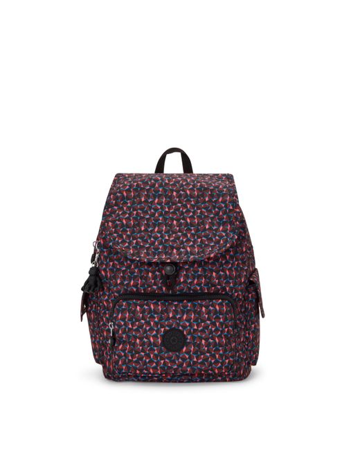 Kipling Brown Backpack City Pack S Happy Squares Small