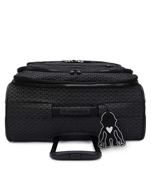 Kipling Blue Wheeled luggage New Youri Spin L Palmtree Leaves Large