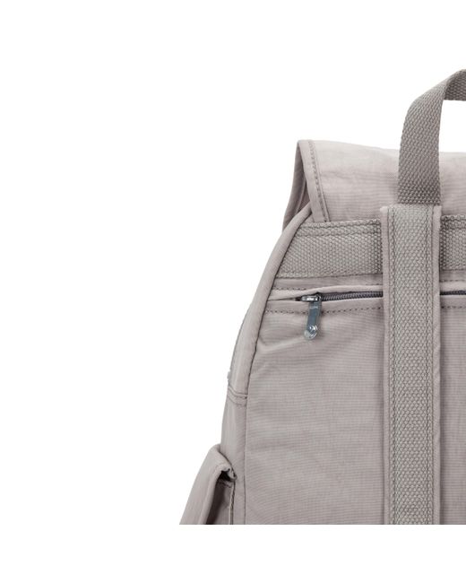 Kipling Gray Backpack City Pack Grey Gris Medium