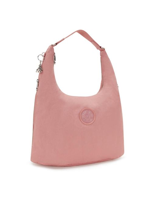 Kipling Pink Shoulder Bag Eanna Zip Rose Spice Medium
