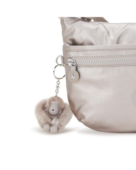 Kipling Gray Crossbody Bag Arto S Metallic Glow Gold Small