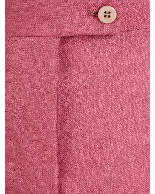 Giuliva Heritage Pink Laura Linen Trousers
