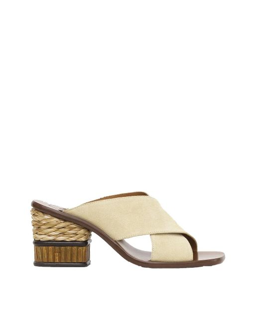 Chloé Laia Mules in Natural | Lyst