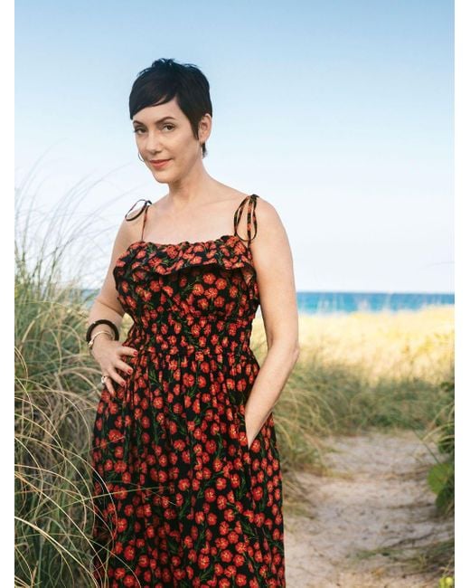tie ruffle dress