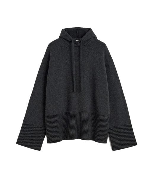 Totême  Black Signature Hooded Sweater