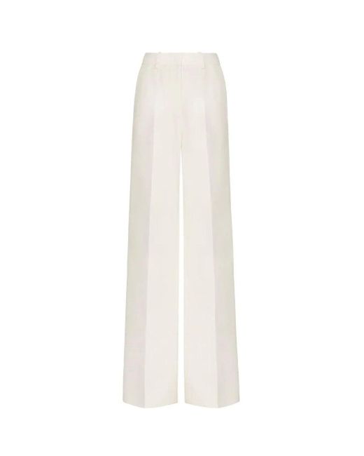 Valentino White Crepe Couture Pants