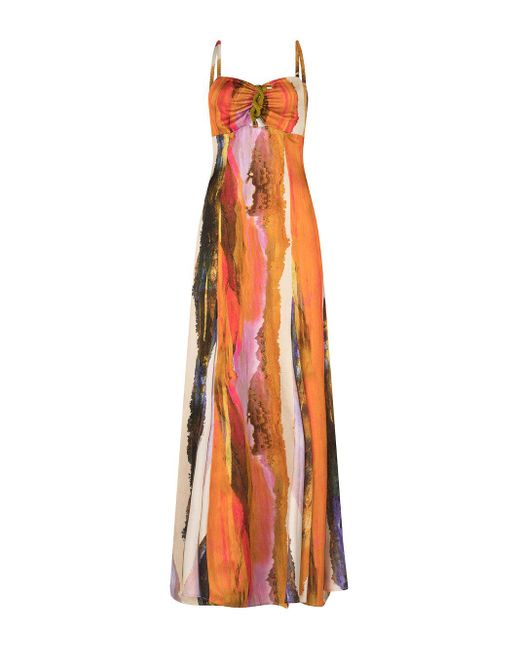 Silvia Tcherassi Orange Artis Maxi Dress