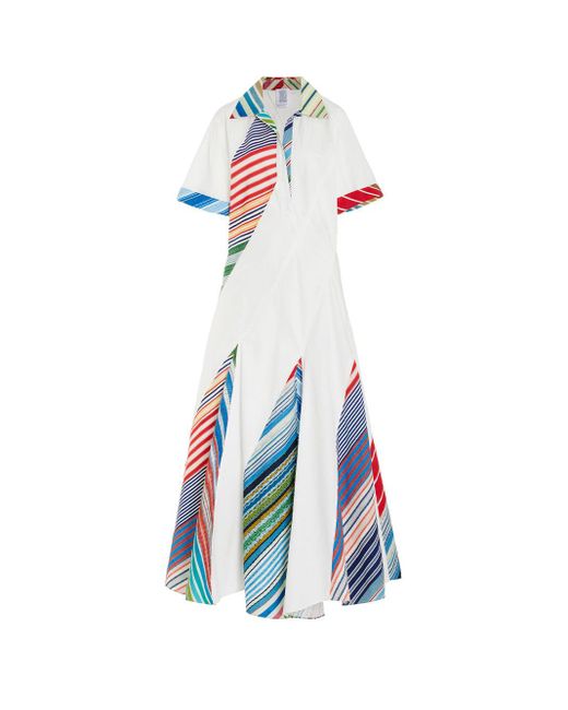 Rosie Assoulin White Plot Twist Polo Dress