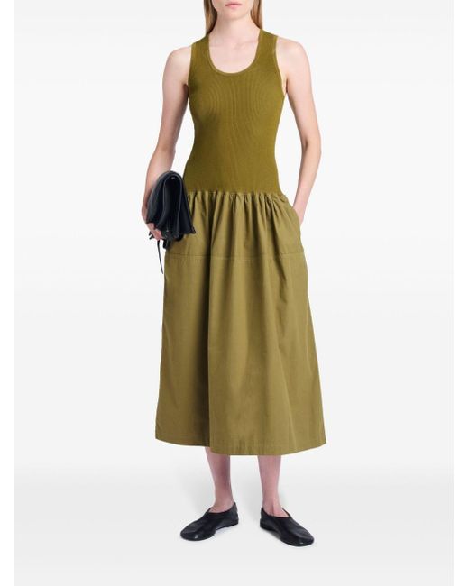 Proenza Schouler Green Malia Midi Dress