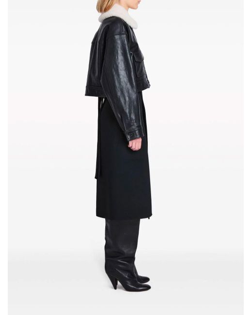 Proenza Schouler Black Shearling Leather Jacket