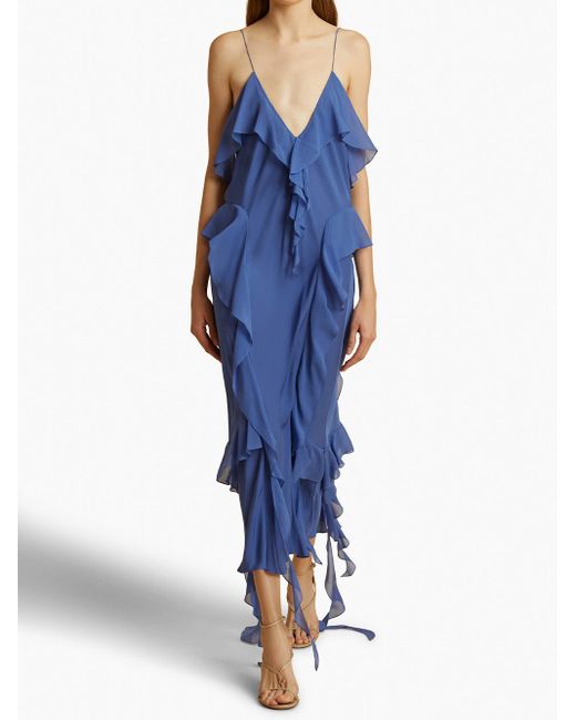 Khaite The Pim Dress in Blue | Lyst