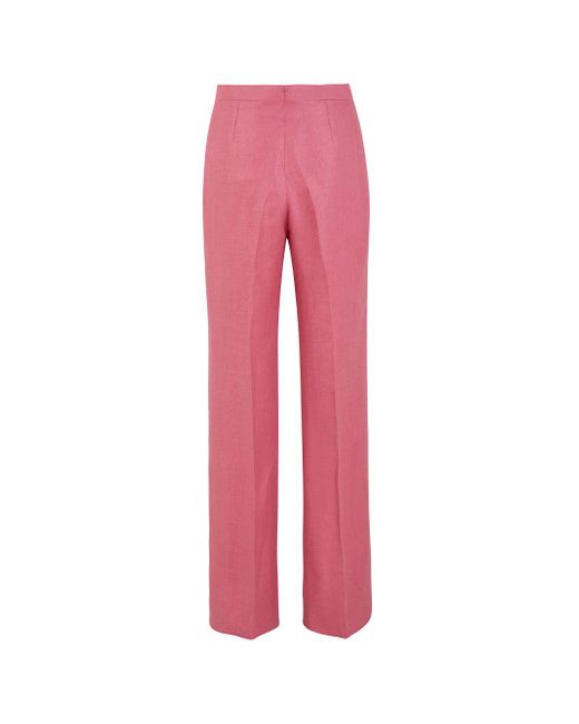 Giuliva Heritage Pink Laura Linen Trousers