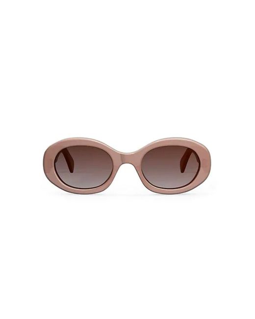 Céline Natural Triomphe Oval Sunglasses