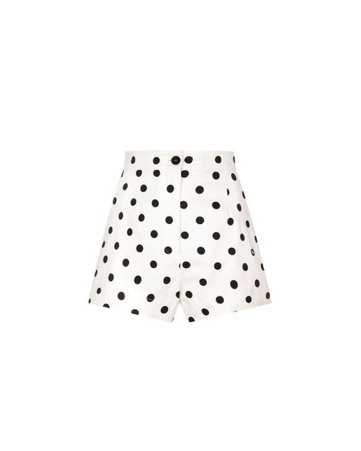 Dolce & Gabbana White Polka Dot Shorts