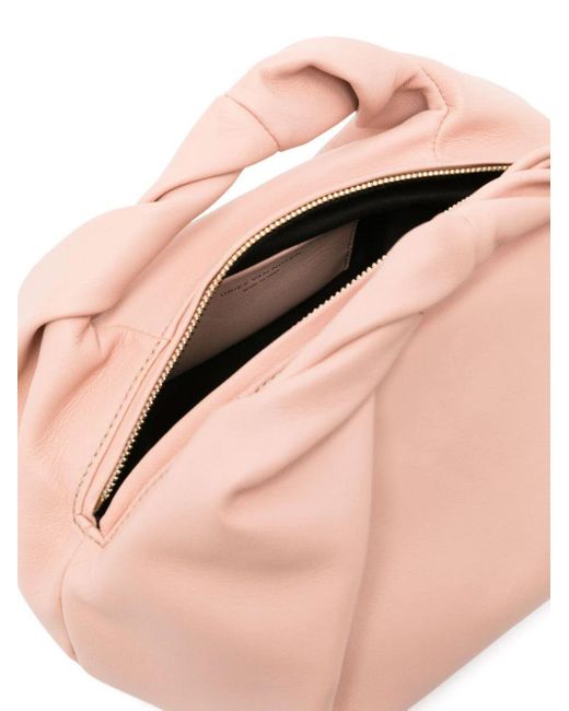 Dries Van Noten Pink Twisted Leather Bag