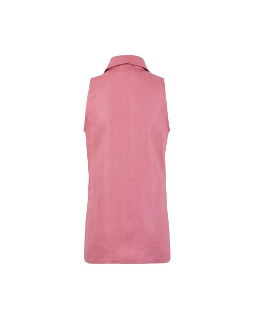 Giuliva Heritage Pink Esme Linen Buttondown