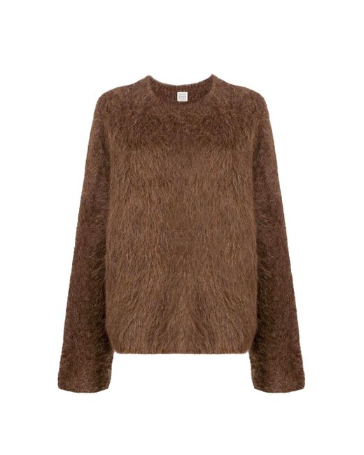Totême  Brown Boxy Alpaca Sweater