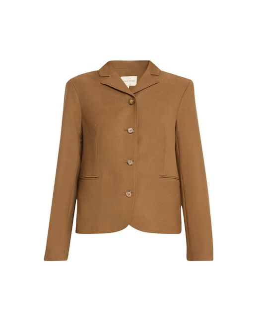Loulou Studio Natural Marnie Cinched Blazer