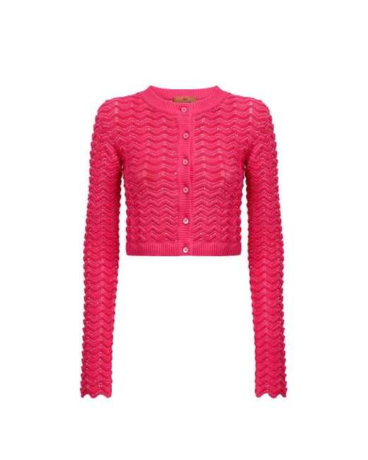 Missoni Pink Sequin Button Cardigan