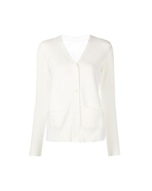 Sacai Lace Back V-neck Cardigan in 