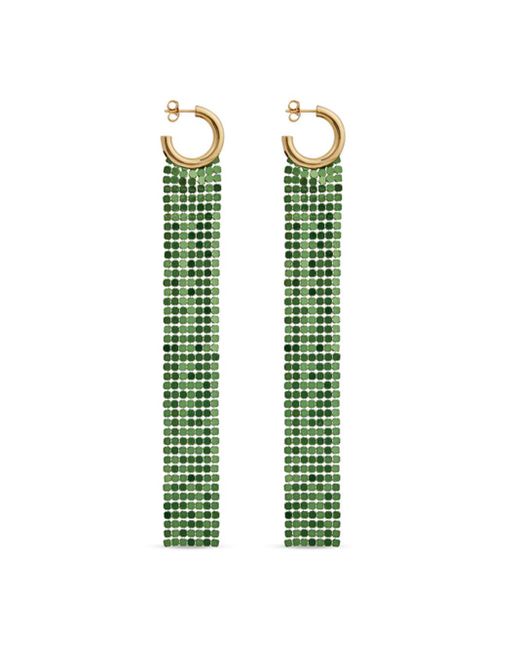 Rabanne Green Pixel Mesh Earrings
