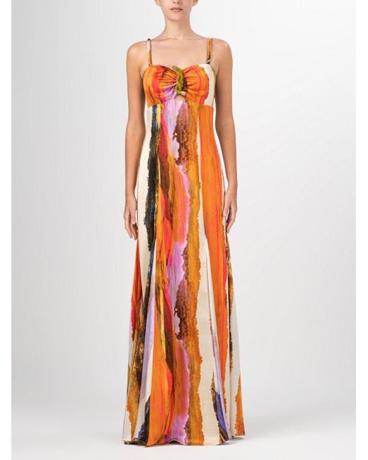 Silvia Tcherassi Orange Artis Maxi Dress