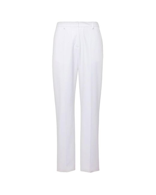 Valentino White Straight Cotton Pants