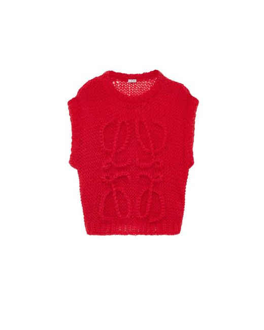 Loewe Red Anagram Sweater Vest