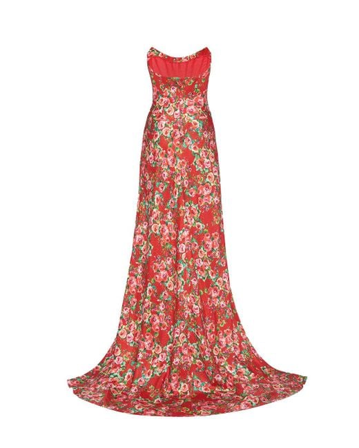 Markarian Red Tallulah Floral Gown