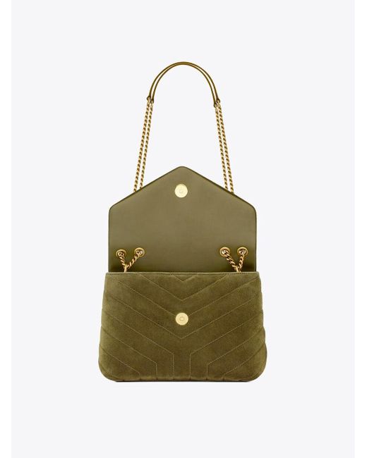 Saint Laurent Loulou Small Chain Bag in Green Lyst