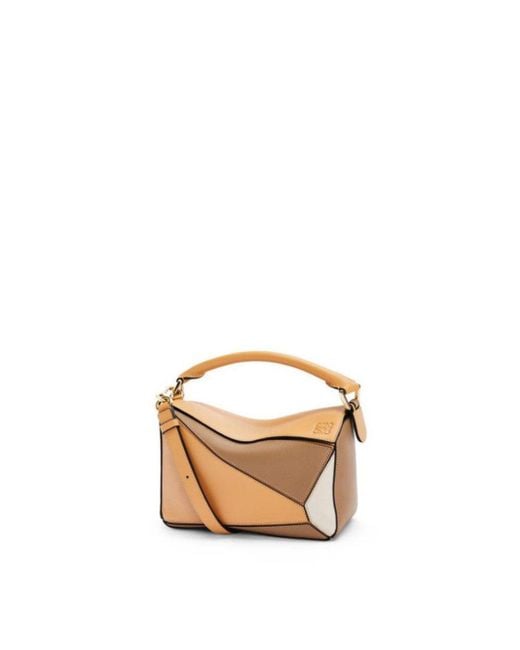 Loewe Multicolor Puzzle Small Color-block Leather Shoulder Bag
