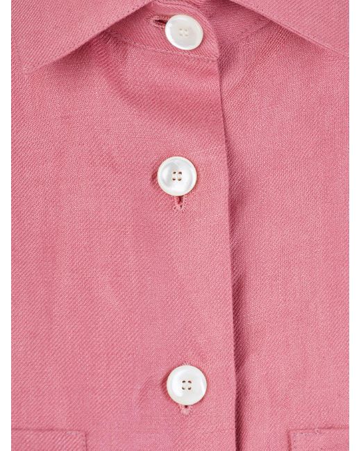 Giuliva Heritage Pink Esme Linen Buttondown