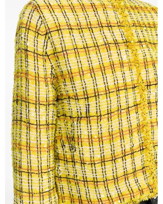 Ashish Yellow Sequinned Bouclé Jacket