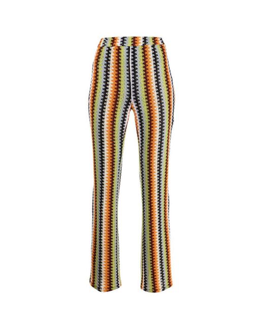 ANDERSSON BELL Multicolor Marta Open Stripe Flare Crochet Pants