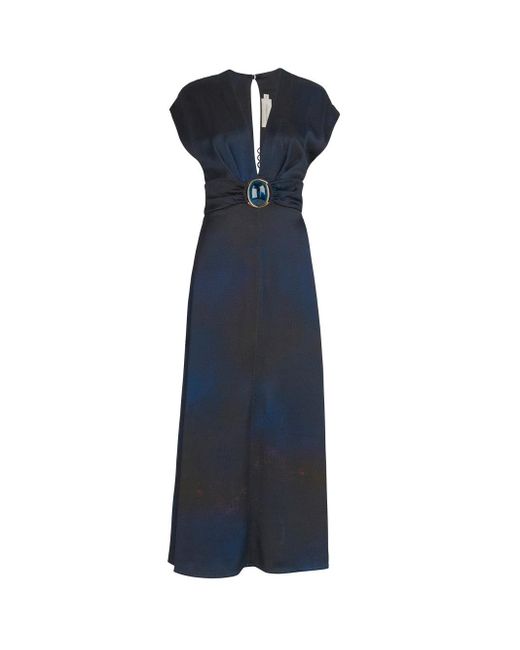 Silvia Tcherassi Blue Emmeline Midi Dress