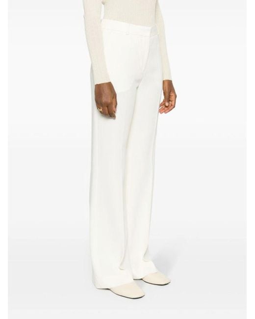 Totême  White Flared Evening Trousers