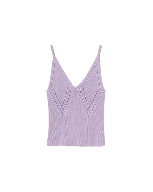 purple v neck tank top