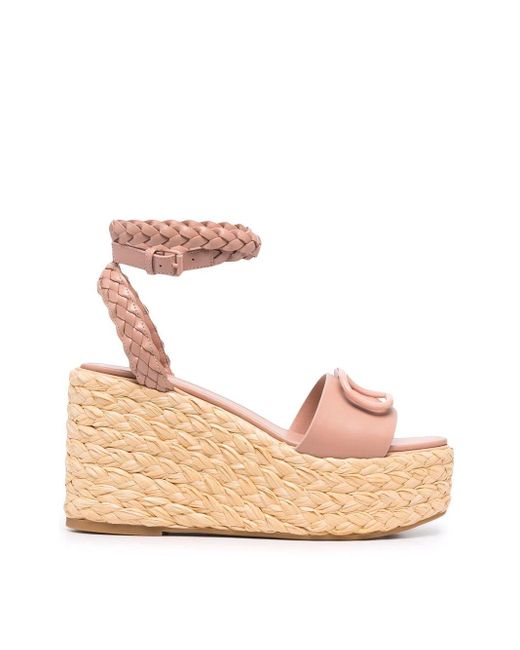 valentino gold wedges