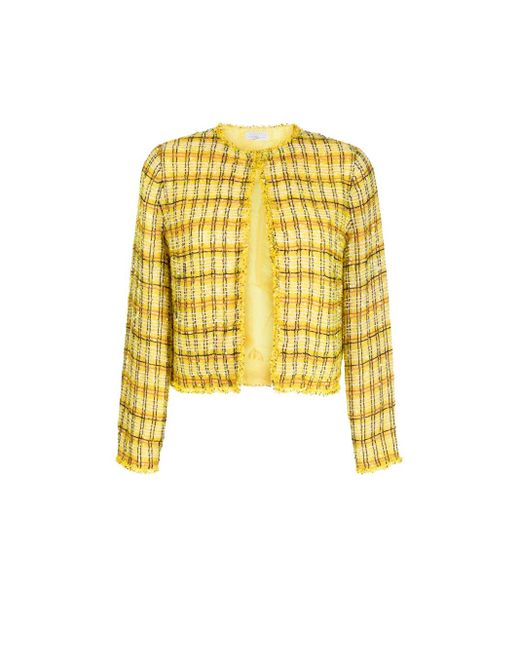 Ashish Yellow Sequinned Bouclé Jacket