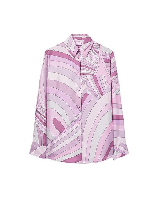 Emilio Pucci Pink Iride Print Shirt