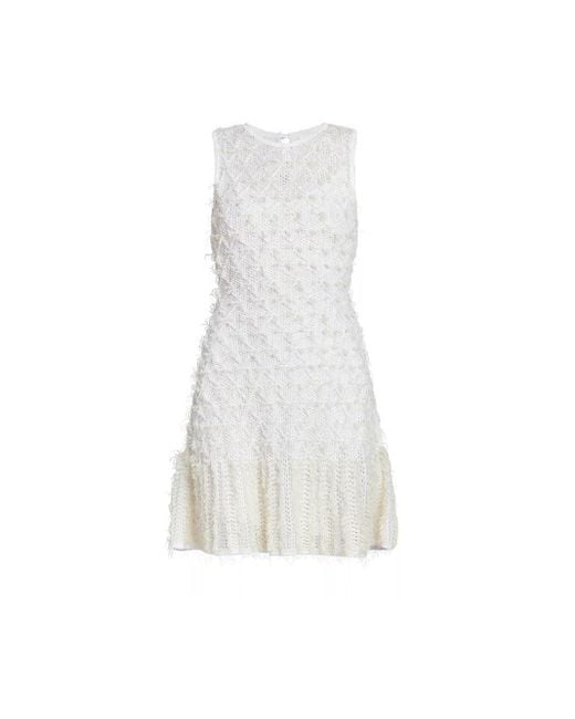 Chloé White Fringe Embellished Dress