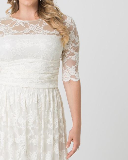 kiyonna lace illusion wedding gown