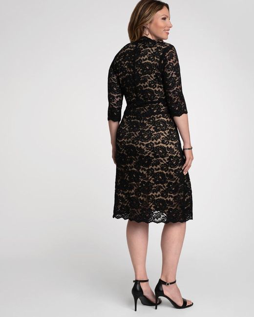 kiyonna scalloped boudoir lace dress